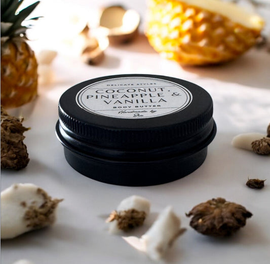 Coconut, Pineapple and Vanilla Natural Body Butter - Travel Size